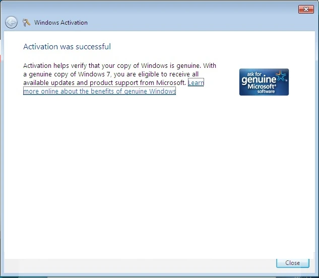 Activate Windows 7 with a Product key-2