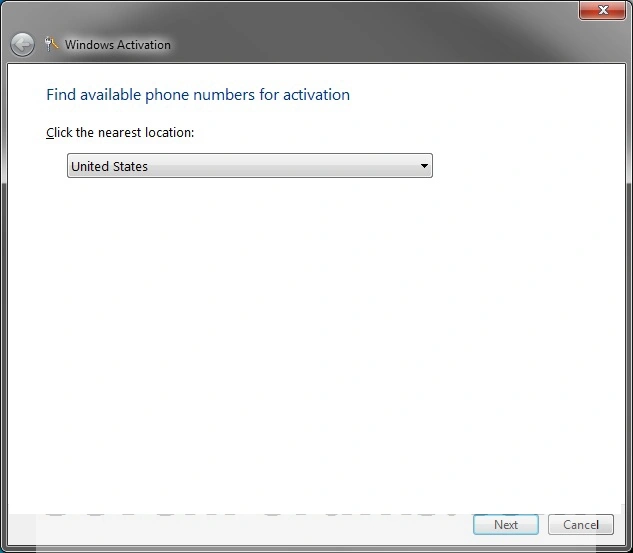 Activate Windows 7 with a Product key