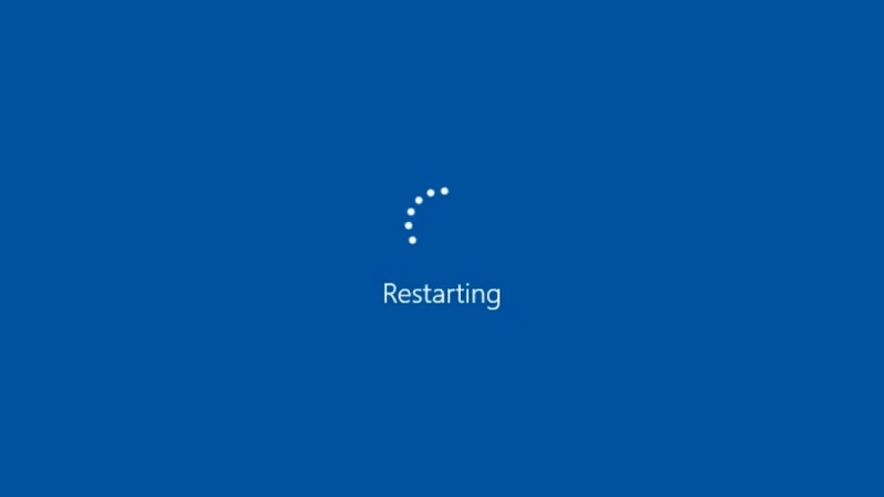 Restart windows 8.1 pro operating system