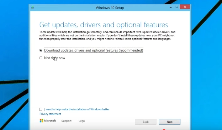 installting Windows 10 without media creation tool